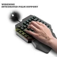 thumbnail image 2 of Wired One Handed Keyboard Mouse One Handed Keyboard Mouse Combo 39 Keys Gaming Key Board with RGB Backlight Half Keypad Fluent Typing Set for Phone, 2 of 8