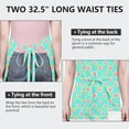 thumbnail image 6 of Pioneer Flower Floral Print Pattern Apron for Women and Men, Cotton Linen Waterproof with Pockets, Adjustable, 33x27 Inch for Kitchen, Gardening, BBQ, Salon, 6 of 6