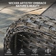 thumbnail image 4 of POCASSY 7 Piece Outdoor Patio Furniture Set, Patio Furniture Set with Fire Pit Table Rattan Wicker Patio Furniture Set, Brown Wicker & Gray Cushion, 4 of 26