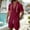 Red, variant on Men's 2 Pieces Cotton Linen Set Casual Short Sleeve Button up Shirts Hoodie Beach Yoga Cargo Shorts Summer Outfits Size 3XL Blue