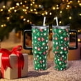 thumbnail image 2 of Green Christmas Cup Gifts for Women Men, Cute Candy 40oz Tumbler with Handle and Straw, Xmas Winter Stainless Steel Insulated Water Bottle (1 PC), 2 of 6