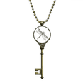 thumbnail image 1 of Dragonfly Animal Portrait Sketch Key Necklace Pendant Tray Embellished Chain, 1 of 3