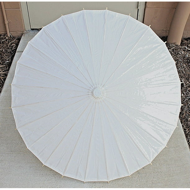 32" Inch Diameter White Paper Umbrella Parasol Backyard Decoration Walmart.com