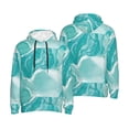 thumbnail image 4 of Zufioo Teal Turquoise 1 Design Fleece Comfortable Hoodie for Mens,Sweatshirt for Men,Pullover Hooded Sweatshirt for Men -3X-Large, 4 of 5