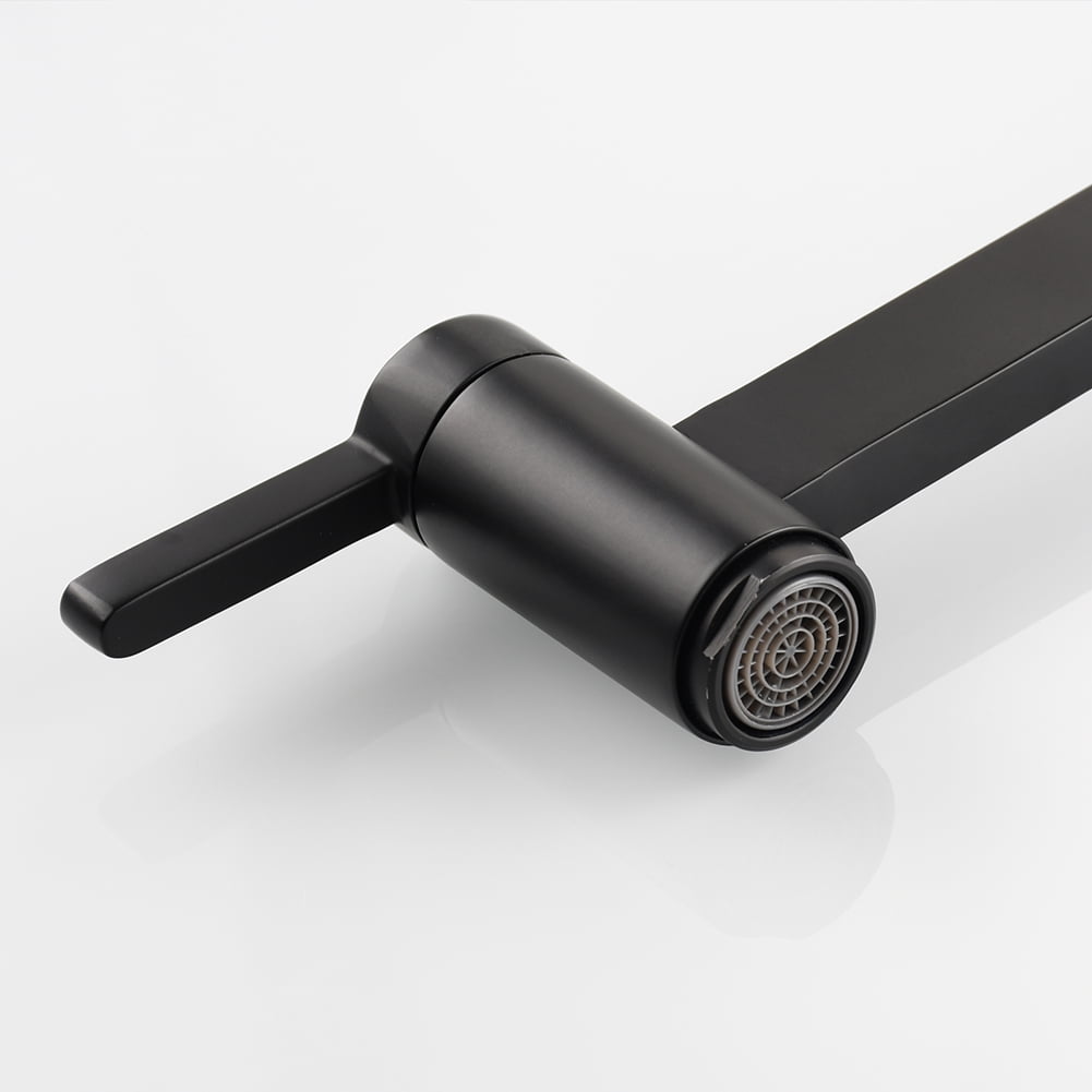 Kepooman Foldable Bathroom Faucet, Wall Mount Bathroom Kitchen Sink Brushed Sink Faucet, Black Kepooman Foldable Bathroom Faucet, Wall Mount Bathroom Kitchen Sink Brushed Sink Faucet, Black
