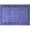 thumbnail image 1 of Ahgly Company Machine Washable Indoor Rectangle Persian Blue Traditional Area Rugs, 6' x 9', 1 of 4