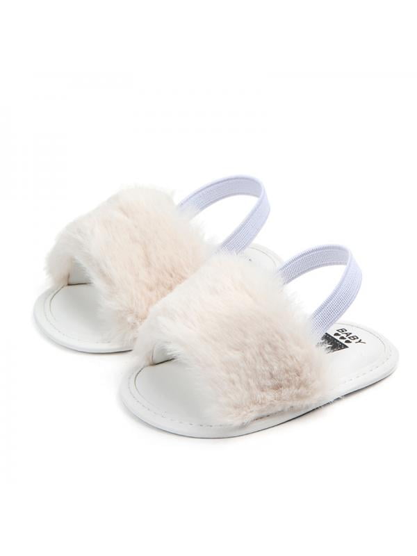 baby girl fluffy sandals