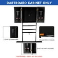 thumbnail image 5 of GSE Games & Sports Expert 10 Cue Wall Mounting Billiard Cue Rack & Dart Board Cabinet Combination, Hanging Wall Pool Stick Holder & Dartboard - Black, 5 of 7