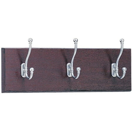 Safco 3-Hook Wood Wall Rack