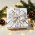 thumbnail image 5 of Glitter Wired Sheer Christmas Ribbon - 1.5In 10Yd Snowflake Design for Floral, Craft, Christmas Tree Decorations, Wreaths, Gift Wrapping, 5 of 6