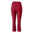 thumbnail image 6 of EDFBUYKRS Female Women Pants Casual Black Wide Leg Dress Pants for Women Petite Bootcut Dress Pants for Women Solid High Waisted Straight Pant Regular Business Casual Work Trousers with Pockets S, 6 of 7