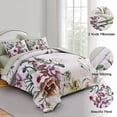 thumbnail image 7 of Floral Comforter Set Queen Size 7 Piece Green Flower Bed in a Bag Elegant Floral Comforter with Sheet Set Soft Microfiber Bedding Set for All Season Green 90x90, 7 of 7