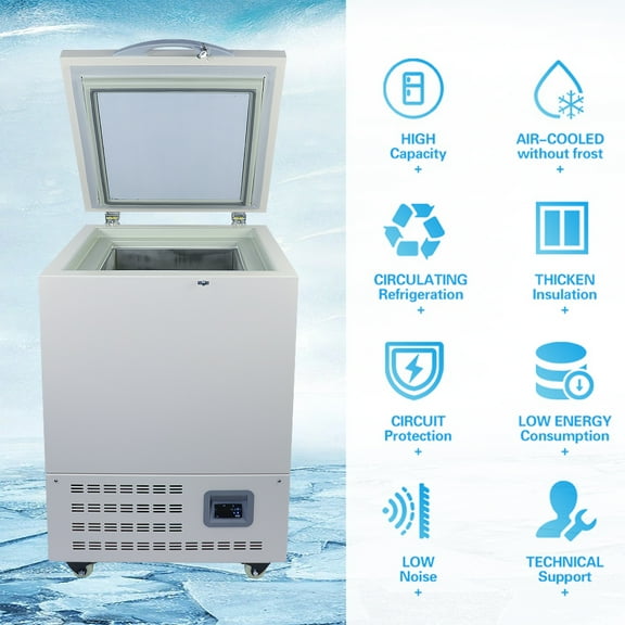 58L -86°C Horizontal Ultra Low Temperature Firdge Lab Cryogenic Freezer Medical