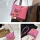 thumbnail image 4 of Mini bolso de mano de PU, nuevo diseño de nicho, bolso tipo cubo, Joker, moda, bandolera, sobre rojo, rosa, 4 of 5