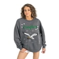 thumbnail image 3 of Women's Gameday Couture Gray Philadelphia Eagles Ready to Rumble Premium Fleece Pullover Sweatshirt, 3 of 4