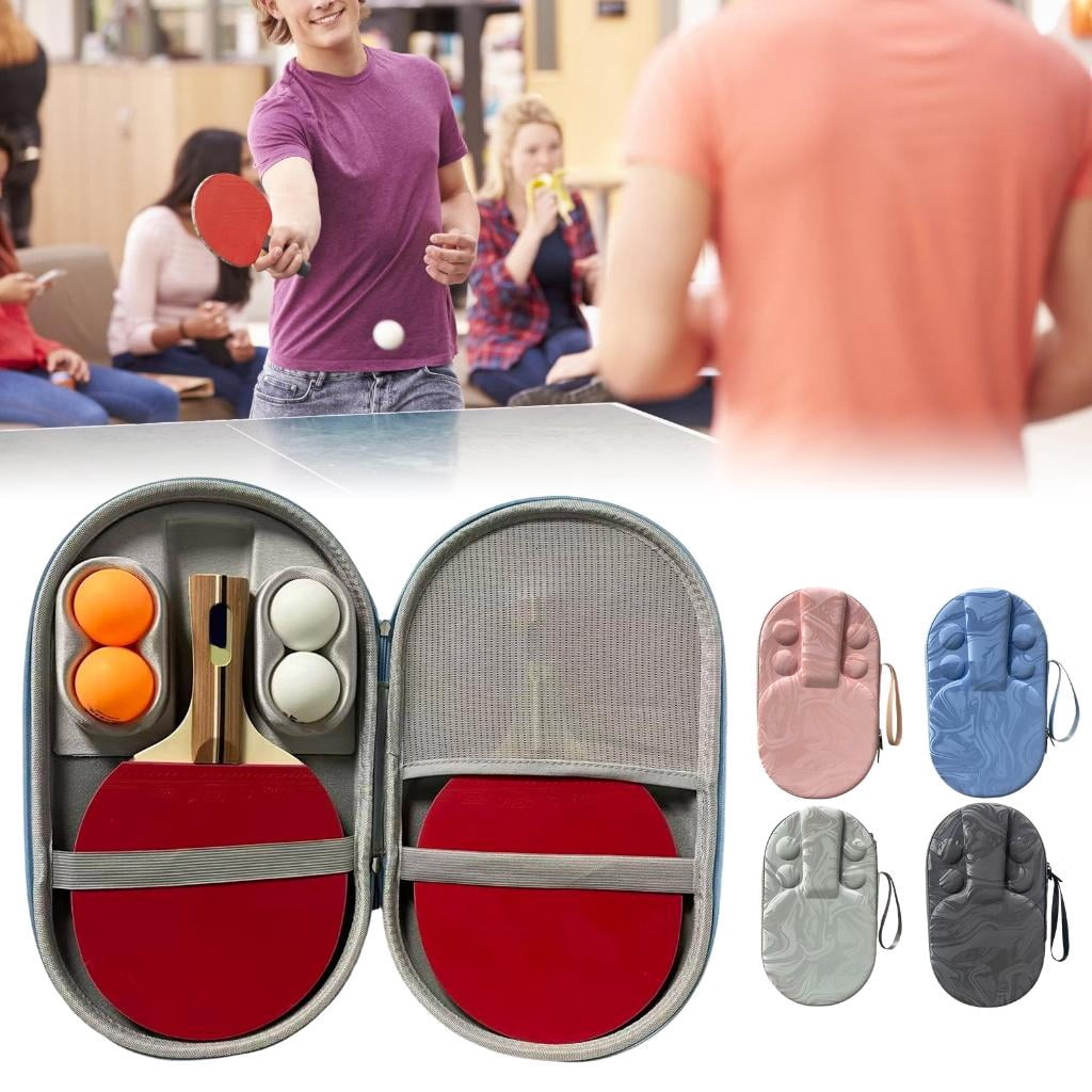 Yihuala Lightweight Portable Table Tennis Paddle Case Equipped with Comfortable Handle and Optional Shoulder Strap for Effortles