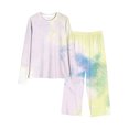 thumbnail image 4 of CPNG Girls Sleepwear Set Tie Dye Crewneck Long Sleeve Top and Matching Pants Soft Comfy Loungewear 2 Piece Set, 4 of 4