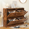 thumbnail image 3 of RichYa Shoe Cabinet with 4 Flip Drawers Freestanding Shoe Rack for Entryway Hallway Living Room Antique Colour, 3 of 7