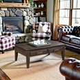 thumbnail image 5 of FurniFact Brown Cocktail Table with 2 Drawers – Vintage Solid Wood Coffee Table, 5 of 6