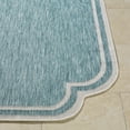 thumbnail image 5 of Livabliss Outdoor Rugs, 5x7 Miami Beach Traditional Aqua Area Rug for Patio, Porch, Deck, Backyard, Waterproof Indoor Outdoor Carpet (5'3" x 7'), 5 of 7