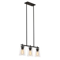 AFX Joanna 3 Light Linear Pendant Satin Nickel Satin Nickel
