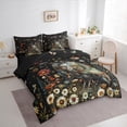 thumbnail image 4 of Manfei Teens Bohemian Crow Bedding Comforter Set 7pcs, Tribal Gothic Animal Queen Bedding Sets, Hippie Groovy Flower Reversible Queen Sheet Sets, Microfiber Bedroom Decor, 4 of 8
