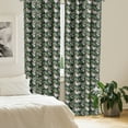 thumbnail image 2 of Ambesonne Tropical Curtains, Exotic Flamingo Bouquet, Pair of 28"x84", Hunter Green Multicolor, 2 of 5