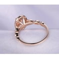 thumbnail image 4 of Antique Design 2 Carat 8x6mm Oval Cut Peach Pink Morganite Engagement Ring with Diamond Moissanites in 10k Rose Gold, 4 of 4