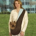 thumbnail image 2 of East Side Collection Revers Sling Pet Carrier, Brown/Blue, 2 of 4
