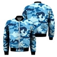 thumbnail image 3 of Chaqueta con cremallera y estampado de camuflaje para hombre, chaqueta clásica con estampado 3D de manga larga, informal, de gran tamaño, para primavera y otoño, 3 of 5