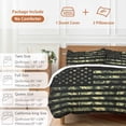 thumbnail image 6 of 3 Piece Green Camouflage American Flag Duvet Cover Set Queen Size, Microfiber Comforter/Quilt Cover with Corner Ties and 2 Pillowcases, Wooden Grain All Season Soft Bedding with Zipper Closure, 6 of 8