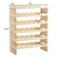 thumbnail image 3 of Gymax 36 Bottle Modular Wine Rack 6 Tier Stackable Wooden Display Shelves Wobble-Free, 3 of 10