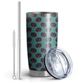 thumbnail image 2 of 20oz Tumblers Halloween Pumpkin Repeat Pattern Stainless Steel Vacuum Insulated Double Wall Travel Tumbler Cups Mug with Lid and Straw,Cleaning Brush for Cold & Hot Drinks, 2 of 7