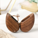 thumbnail image 5 of Caja Corazón Giratoria De Madera Nogal Para Anillos De Boda Belug, Café, 5 of 5