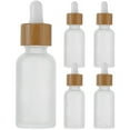 thumbnail image 1 of 5Pcs Glass Dropper Bottles Essential Oil Bottles with Bamboo Lid Portable Dropper Bottles, 1 of 7