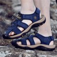 thumbnail image 5 of Men's Leather Outdoor Hiking Beach Sandals Closed Toe Fisherman Sandal For Men, 5 of 9