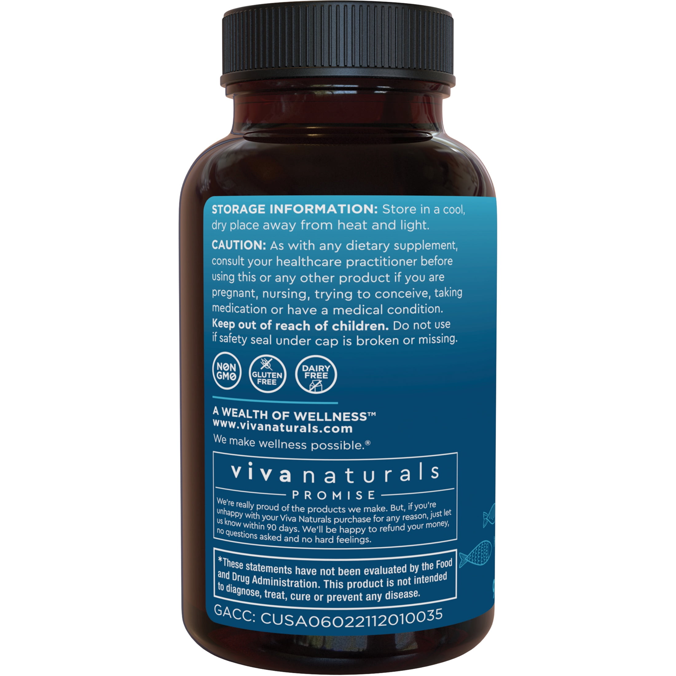 Viva Naturals Triple-Strength Omega-3 Fish Oil Supplement, 2500 mg, 90 Pescatarian-Friendly Softgels