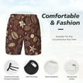 thumbnail image 6 of Picia Coffee and Flowers pattern Mens Swim Trunks with Compression Liner Stretch Beach Shorts Quick Dry with Zipper Pockets No-Chafing Board Shorts-3X-Large, 6 of 9