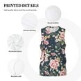 thumbnail image 6 of Easygdp Vintage Floral Men's Mesh Basketball Jersey Quick Drying Sleeveless Shirts Fitted Muscle Tank Tops Sport Round Neck T-Shirt - Medium, 6 of 9