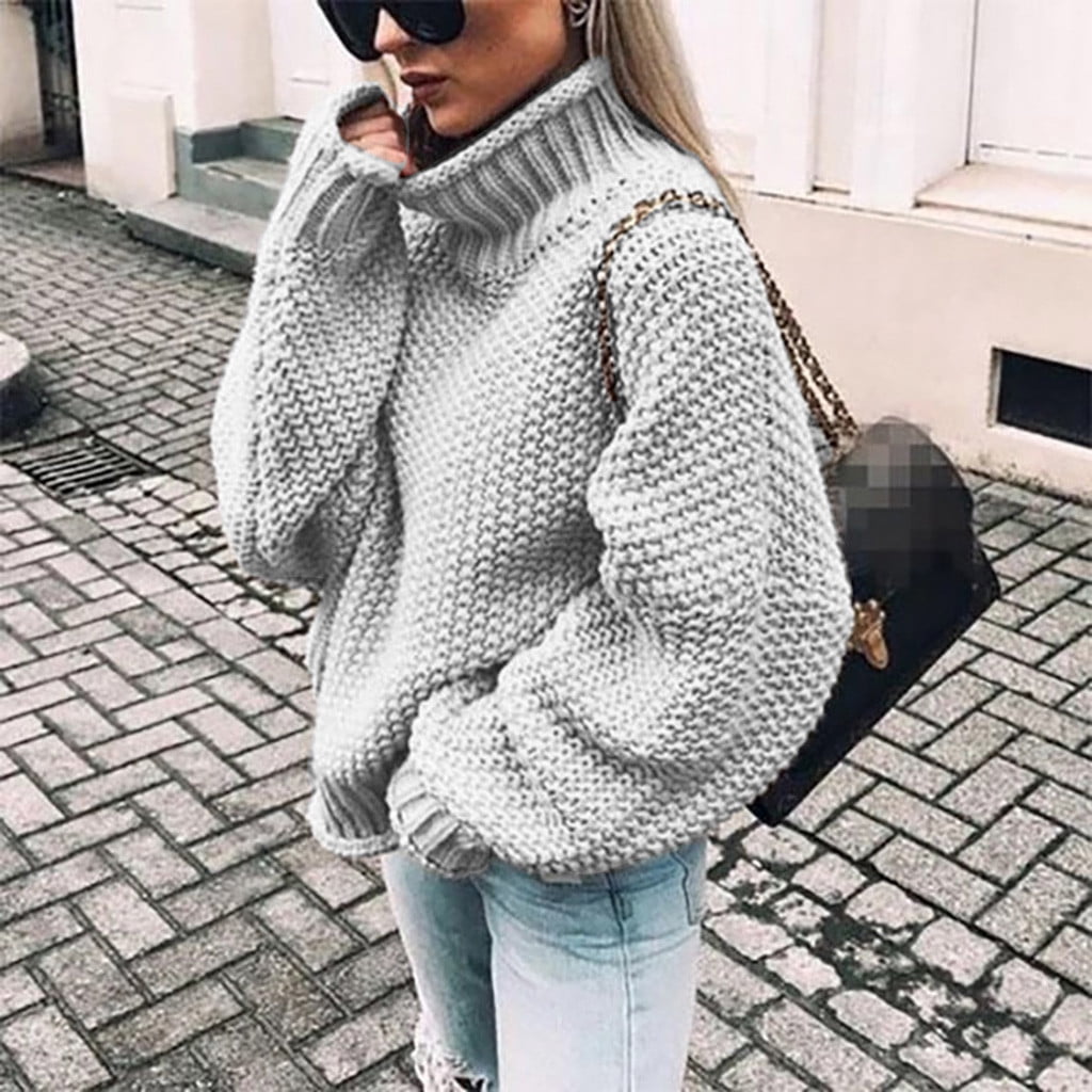 KaLI_store Cute Sweaters Women's Fall Winter Turtleneck