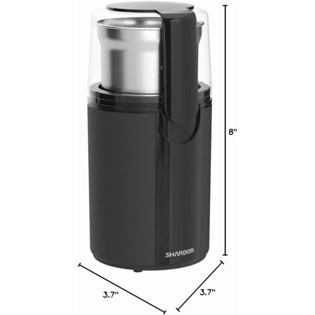 Electric Coffee Grinder with Removable Stainless Steel Bowls, Black
