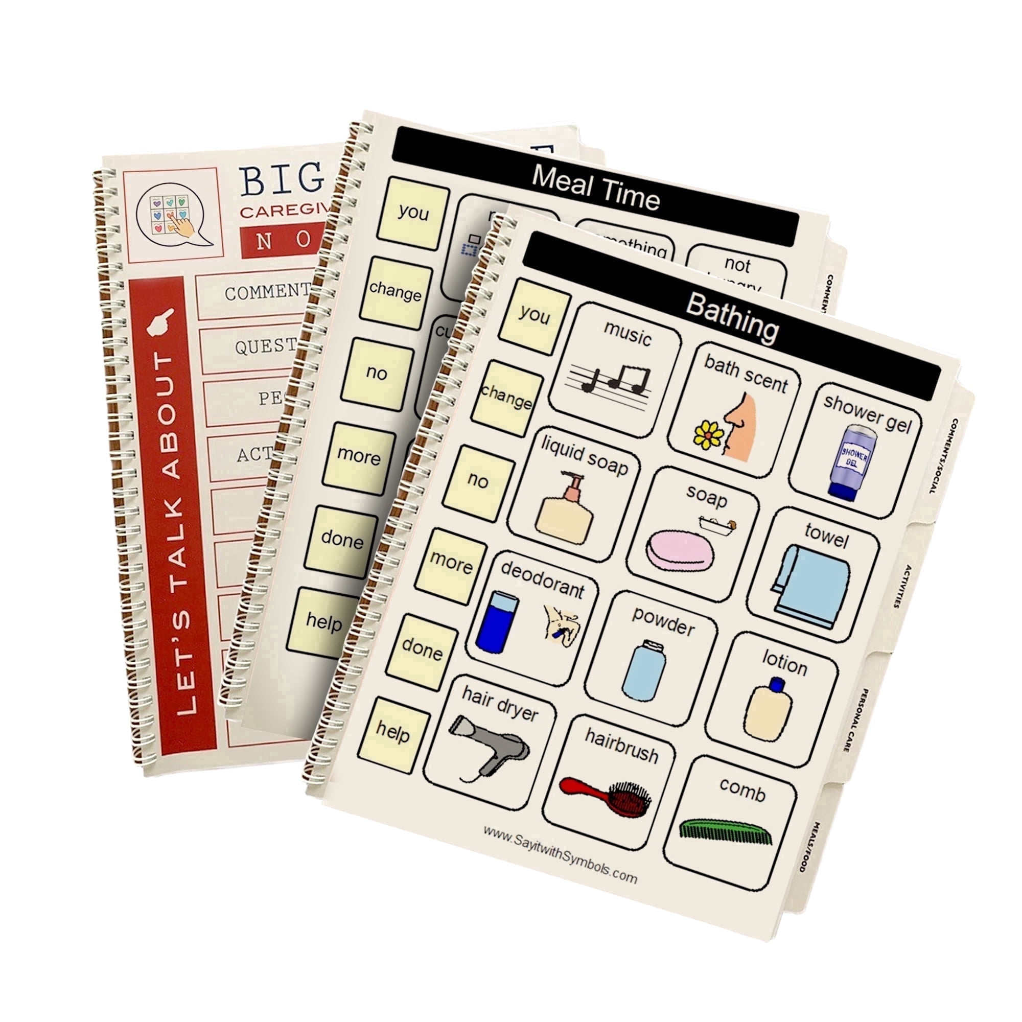 Big Picture Caregiving Communication Book for Adults with Speech Difficulties Due to Stroke, Aphasia, Paralysis, Brain Injury