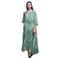 thumbnail image 1 of Bimba Kaftan Floral pour Femmes, Tenue d'Intérieur de Vacances, Robe Maxi, Couvre-Maillot de Plage - 4X-5X, 1 of 5