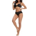 thumbnail image 2 of INSPIRE CHIC Women's Lace Underpants Mid Waisted Soft Breathable Briefs Underwear S Black, 2 of 4
