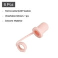 thumbnail image 3 of Tapa de funda para pajitas de 6 piezas, tapa de silicona rosa para pajitas de 8-10mm OD, tapas de pajitas reutilizables a prueba de polvo, 3 of 7
