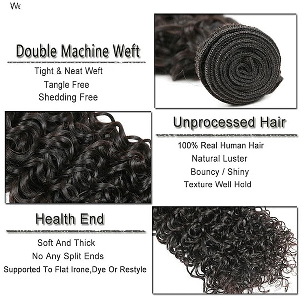 2 Bundles Human Hair 08 10 Inch Jerry Curly Human Hair Bundles, Unprocessed Brazilian Virgin Hair Bundles Quick Weave for Black Women