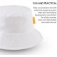 thumbnail image 4 of Cotton Baby Sun Hat Infant Toddler Boys Girls Bucket Hats Summer Sun Protection Kids Beach Caps, 4 of 5