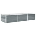 thumbnail image 2 of vidaXL Raised Garden Bed Flower Bed Galvanized Steel Outdoor Planter Gray, 2 of 136