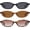Black + Brown + Leopard, variant on Retro Oval Eye Sunglasses for Women Y2k esigner Narrow Shaes 90s Treny Sun Glasses
