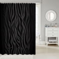 thumbnail image 2 of Manfei Vintage Zebra Print Shower Curtain 72Wx72L, Rustic Abstract Lines Bathroom Curtain, Black, 2 of 5